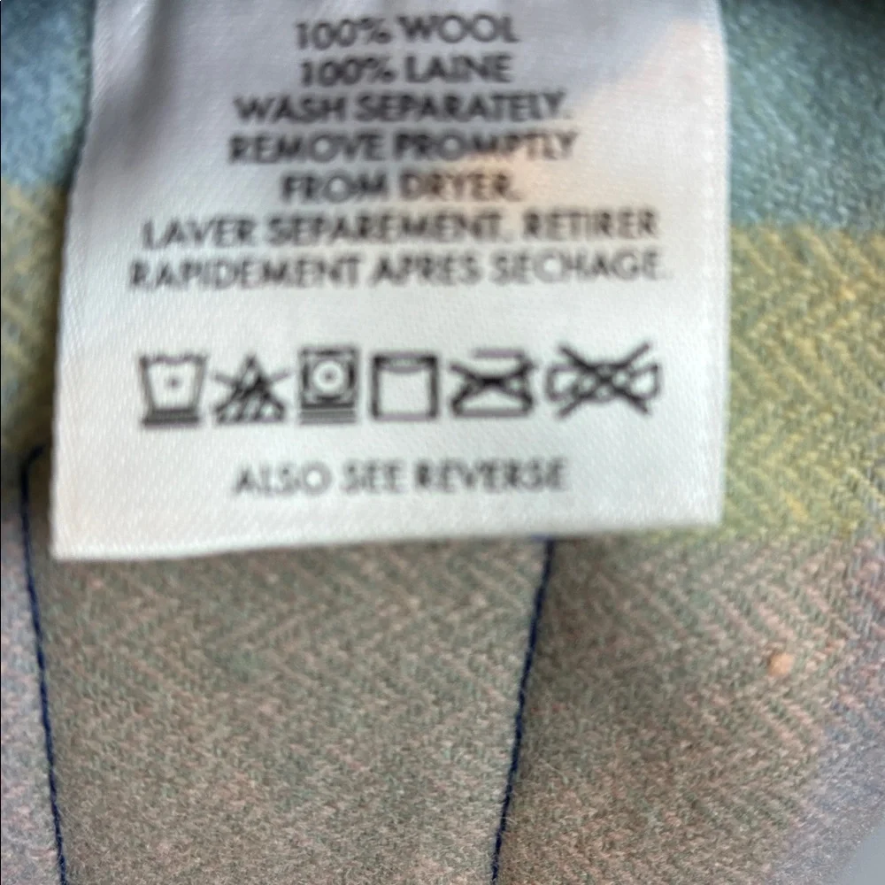 Pendleton NWT Crib Blanket 100% Washable Merino Wool 32” X 44” Pink Blue Yellow